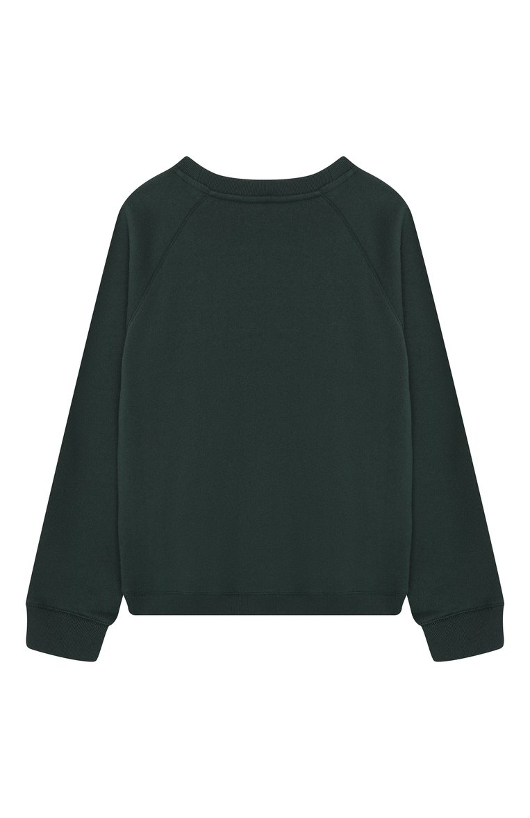 Детский свитшот SPORTY AND RICH темно-зеленого цвета, арт. ST076606508GR10 | Фото 2 (Материал внешний: Хлопок, Синтетический материал; Автоматизация ТО: Проставлено; Автоматизация состава: Проставлено; Рукава: Длинные; Мальчики Кросс-КТ: Свитшот-одежда; Ростовка одежда: 12 лет | 152 см, 10 - 11 лет | 140 - 146см, 3 года | 98 см, 13 - 15 лет | 158 см, 8 лет | 128 см, 6 лет | 116 см)