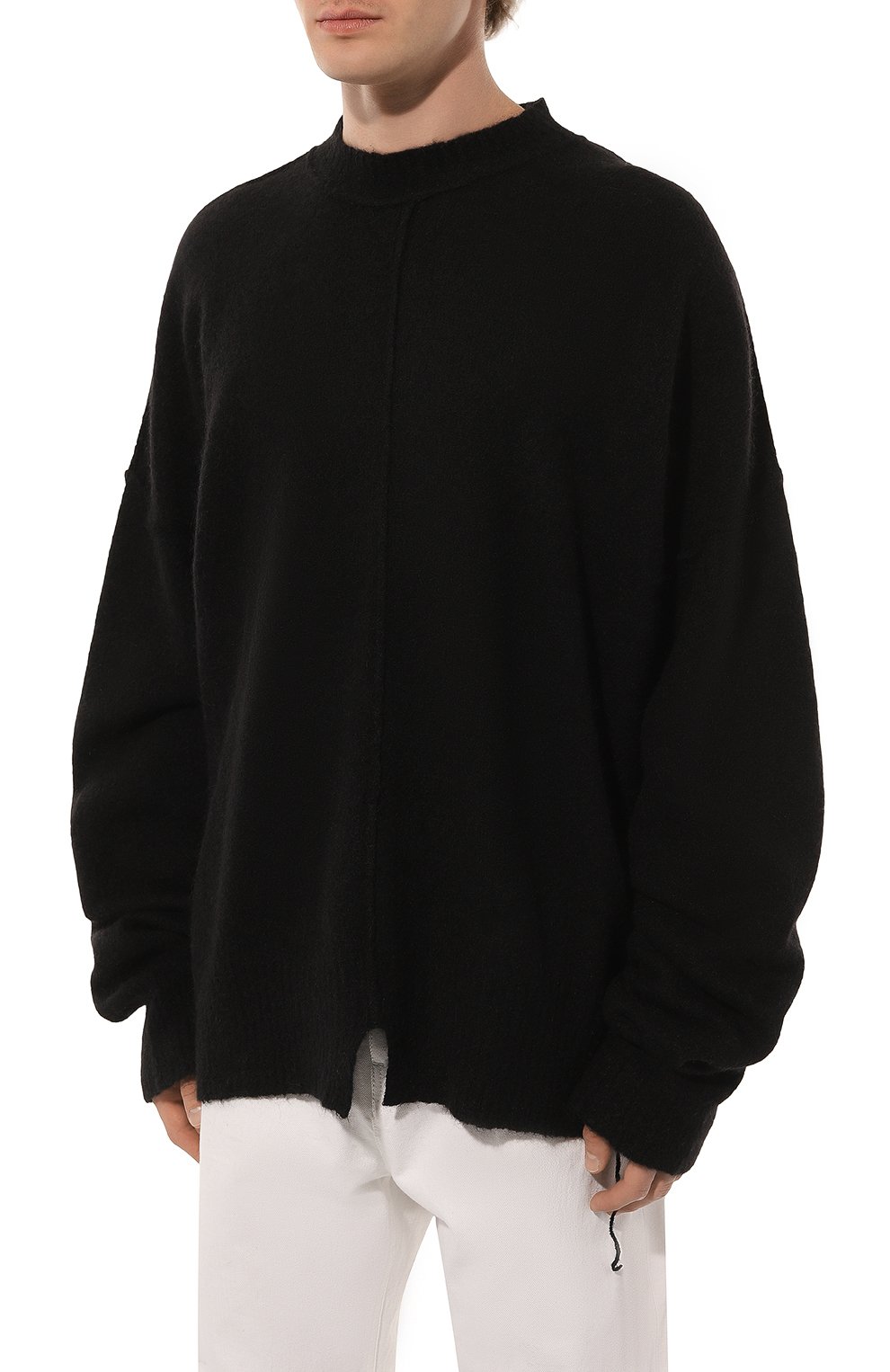 Шерстяной свитер ANDREA YA'AQOV черного цвета по цене 57150 руб., арт. 24MMAG51, фото 3 Шерстяной свитер ANDREA YA'AQOV, арт. 24MMAG51, фото 3