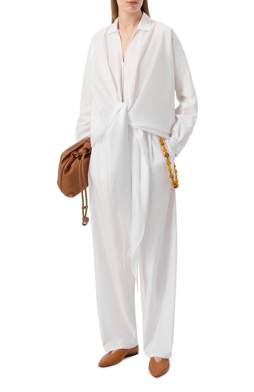 Хлопковая рубашка Darkpark WSH33 FAC162/R0MY-LIGHT C0TT0N P0PELINE DRAP SHIRT Белый  WSH33 FAC162/R0MY-LIGHT C0TT0N P0PELINE DRAP SHIRT Фото 2