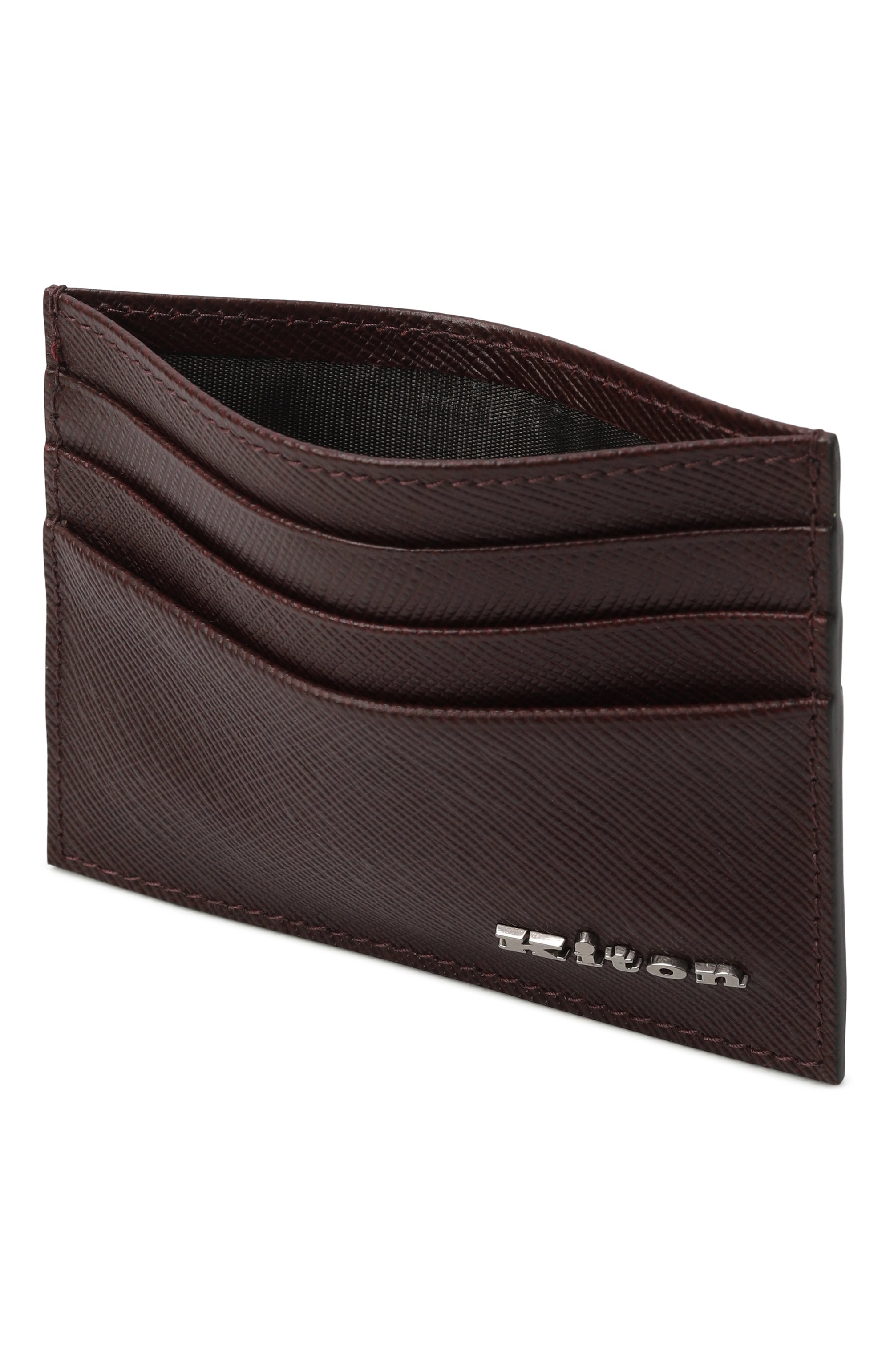 Кожаный футляр для кредитных карт KITON темно-бордового цвета по цене 31750 руб., арт. UPEA010N0126905, фото 3 Кожаный футляр для кредитных карт KITON, арт. UPEA010N0126905, фото 3