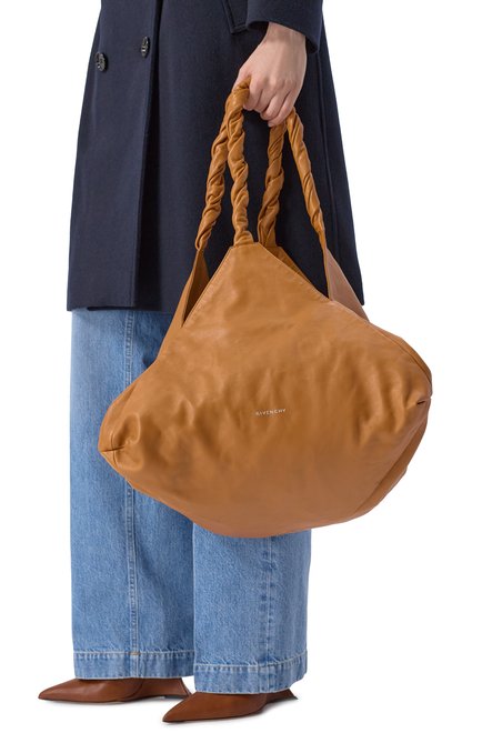 Женская сумка balle large GIVENCHY коричневого цвета, арт. 4BB50GQB12X | Фото 2 (Материал: Натуральная кожа; Материал сплава: Проставлено; Драгоценные камни: Проставлено; Размер: large)