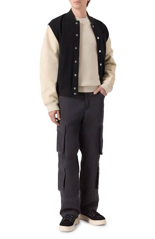 Хлопковый джемпер BOSS 50555124 Кремовый  50555124 Фото 2