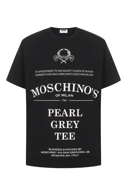 Хлопковая футболка Moschino A0708/5241 Чёрный A0708/5241