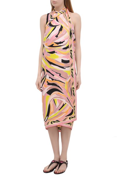 Шелковое платье EMILIO PUCCI разноцветного цвета по цене 72100 руб., арт. 1EWG45/1E791, фото 3 Шелковое платье EMILIO PUCCI, арт. 1EWG45/1E791, фото 3