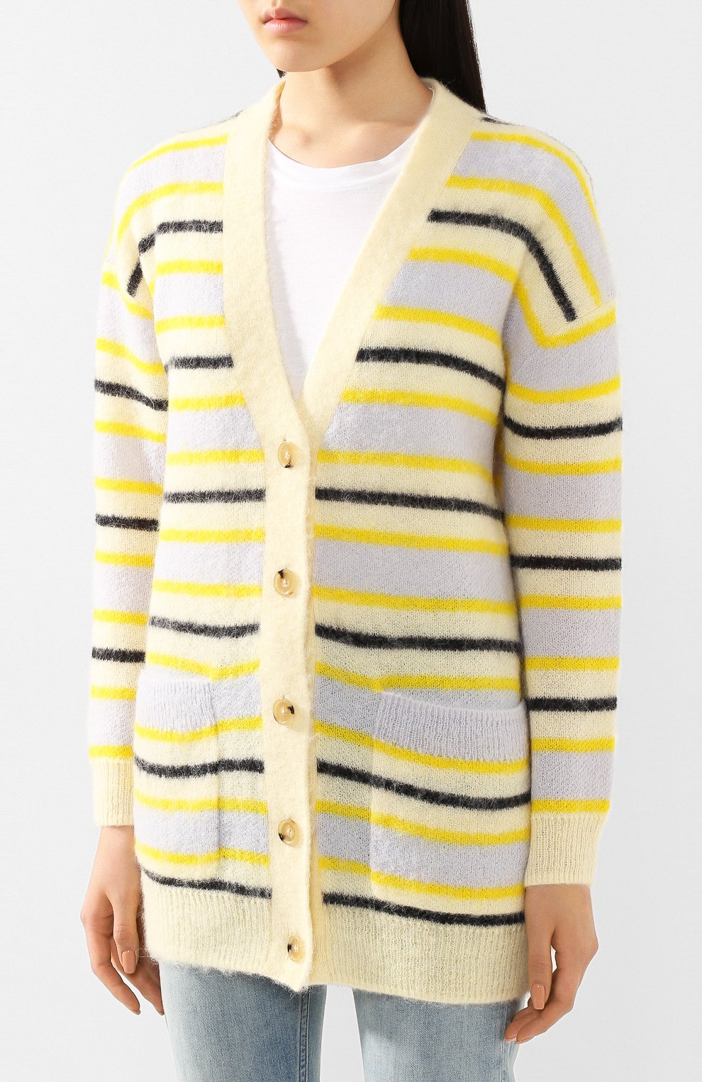 Кардиган ACNE STUDIOS желтого цвета по цене 38550 руб., арт. A60148/W, фото 3 Кардиган ACNE STUDIOS, арт. A60148/W, фото 3