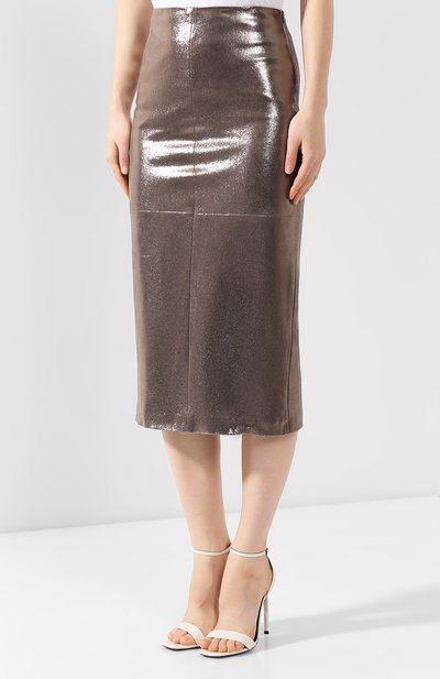 Кожаная юбка BRUNELLO CUCINELLI, арт. M0MAYG2851, фото 3