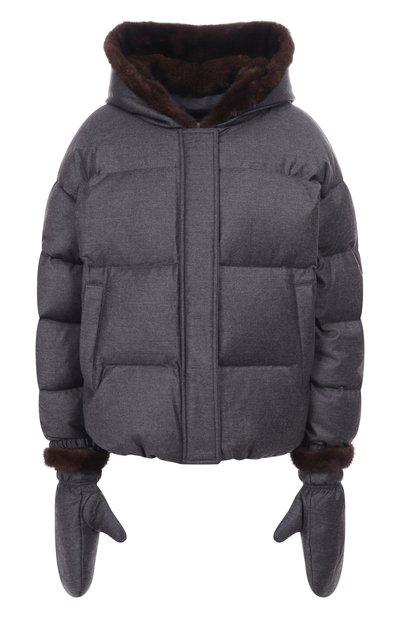 Женский пуховик с отделкой из норки YVES SALOMON, арт. V05966/W02W