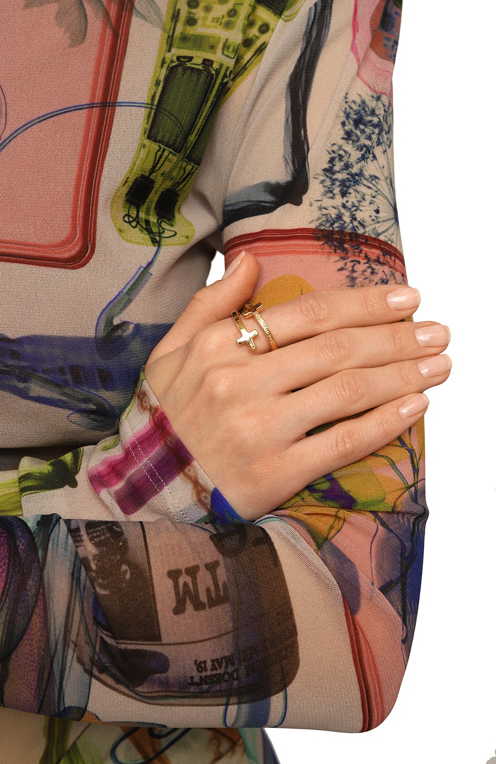 Кольцо DSQUARED2 золотого цвета по цене 16500 руб., арт. RIM0057 37200001, фото 2 Кольцо DSQUARED2, арт. RIM0057 37200001, фото 2