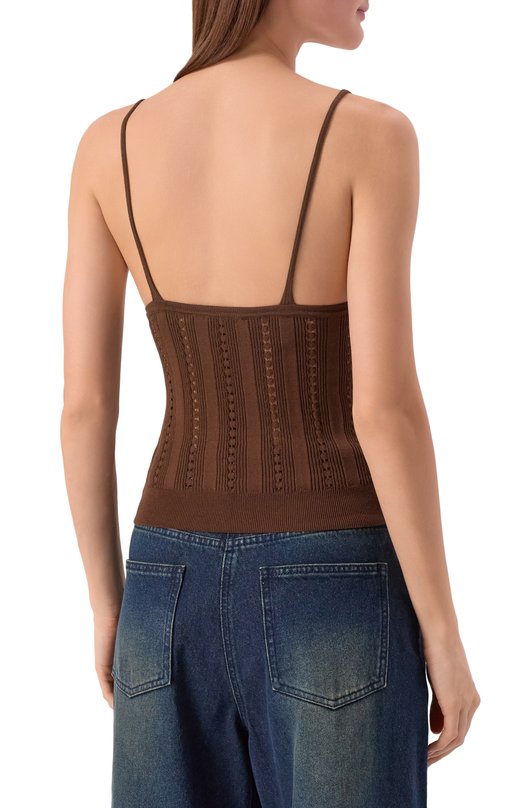 Топ из вискозы Blumarine 2M689A Коричневый  2M689A Фото 4