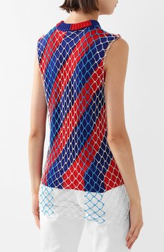 Вязаный хлопковый топ с сеткой CALVIN KLEIN 205W39NYC, арт. 82WKTC62/K198C, фото 1