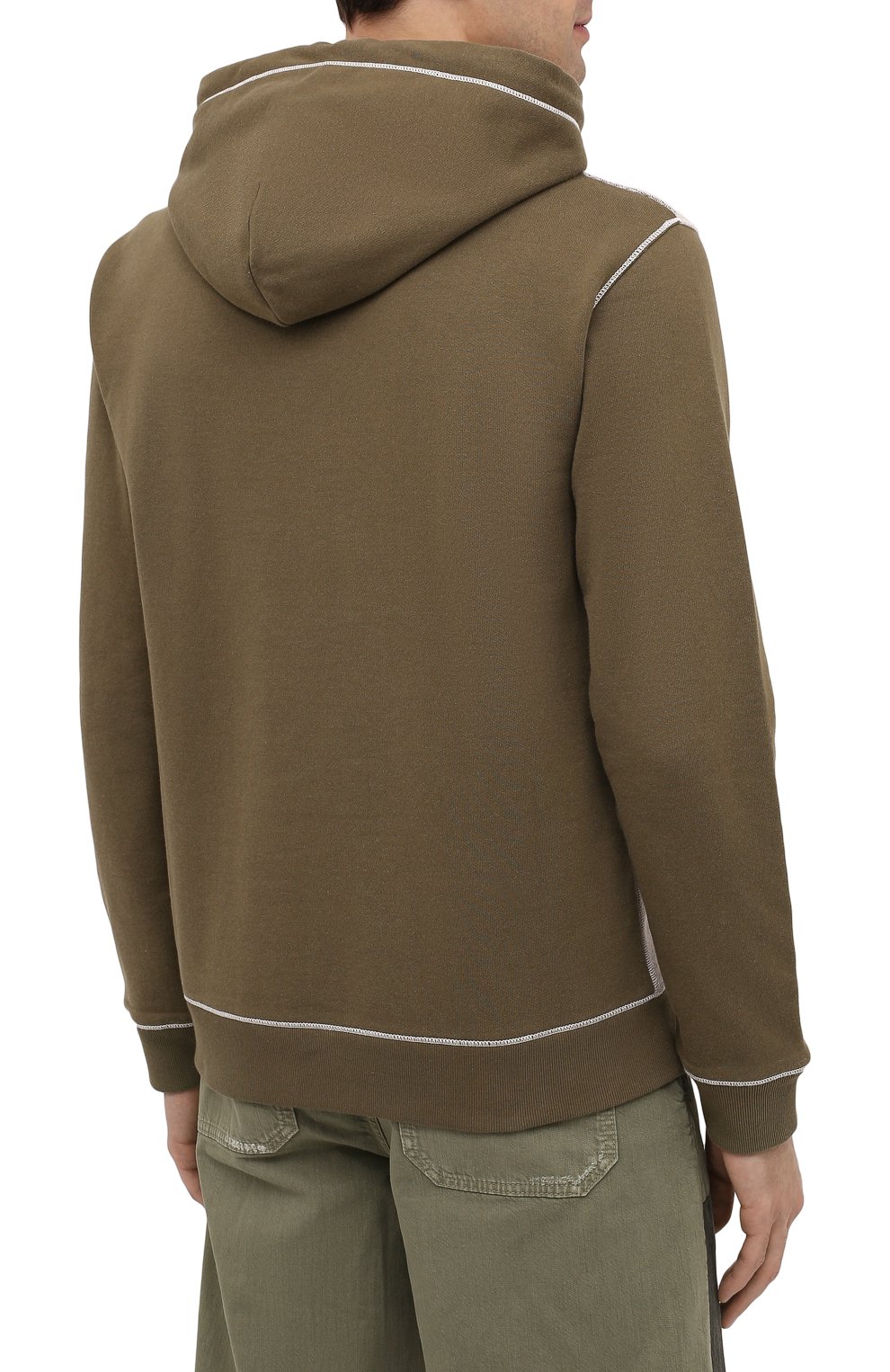 Хлопковое худи LOEWE хаки цвета по цене 61500 руб., арт. H526341X94, фото 4 Хлопковое худи LOEWE, арт. H526341X94, фото 4