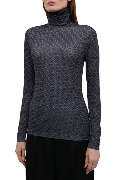 Водолазка DRIES VAN NOTEN темно-синего цвета по цене 20650 руб., арт. 212-031181-3623, фото 3 Водолазка DRIES VAN NOTEN, арт. 212-031181-3623, фото 3