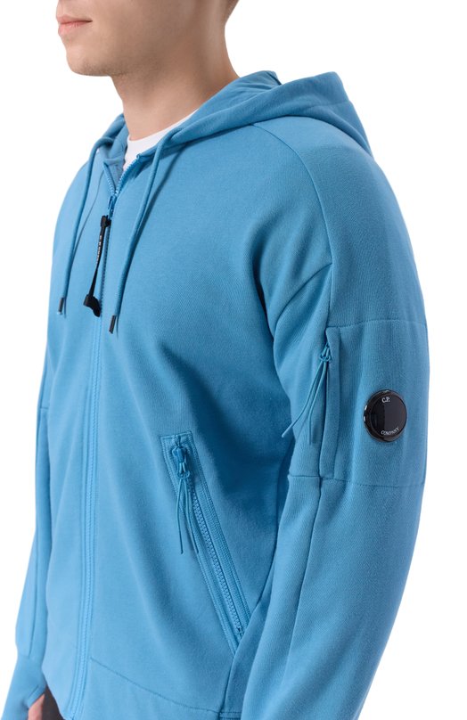 Хлопковая толстовка C.P. Company 19CMSS716A005086W Голубой  19CMSS716A005086W Фото 5