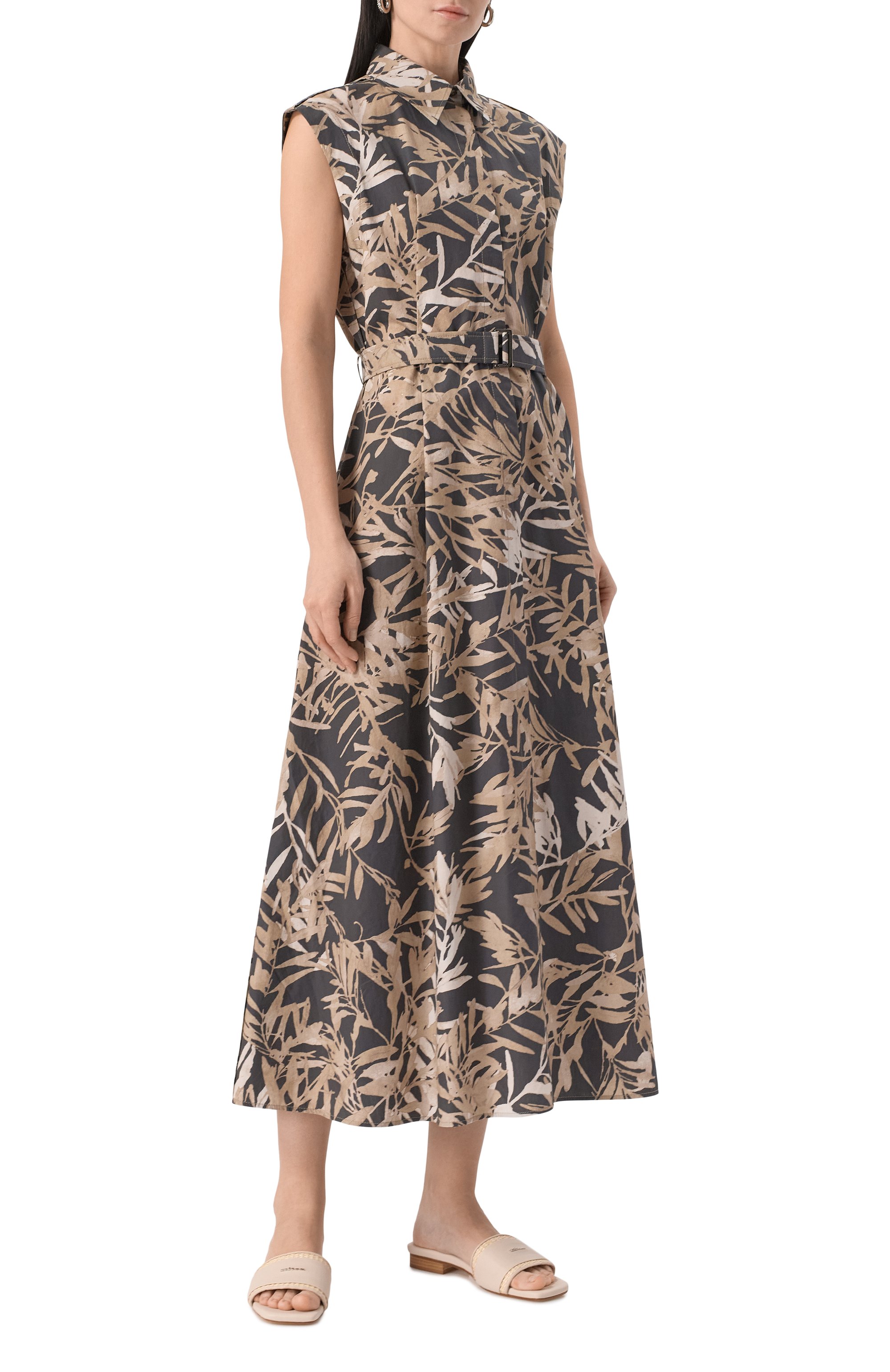 Хлопковое платье BRUNELLO CUCINELLI, арт. ML900A5286, фото 3