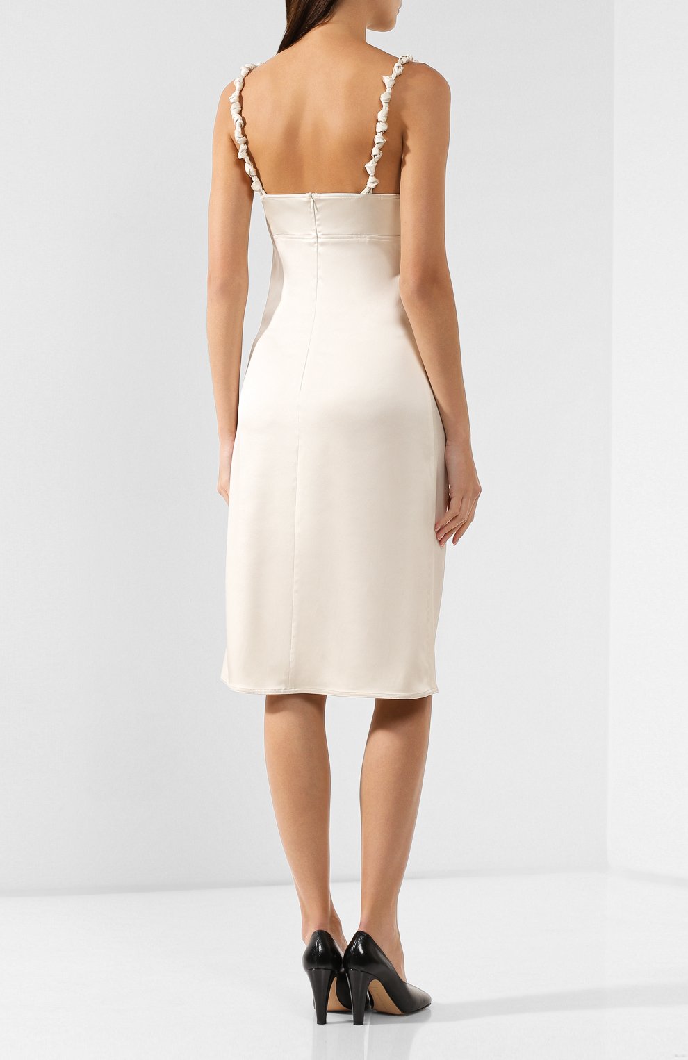 Атласное платье BOTTEGA VENETA, арт. 568085/VA6Q0, фото 4