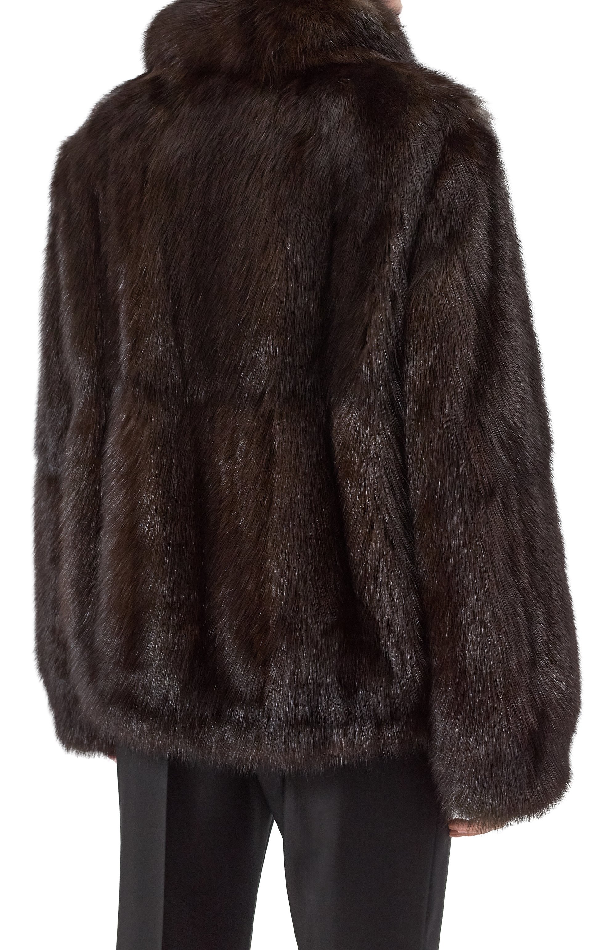 Шуба из соболя MANZONI24 темно-коричневого цвета по цене 3965000 руб., арт. 25M1598-ZFST, фото 4 Шуба из соболя MANZONI24, арт. 25M1598-ZFST, фото 4