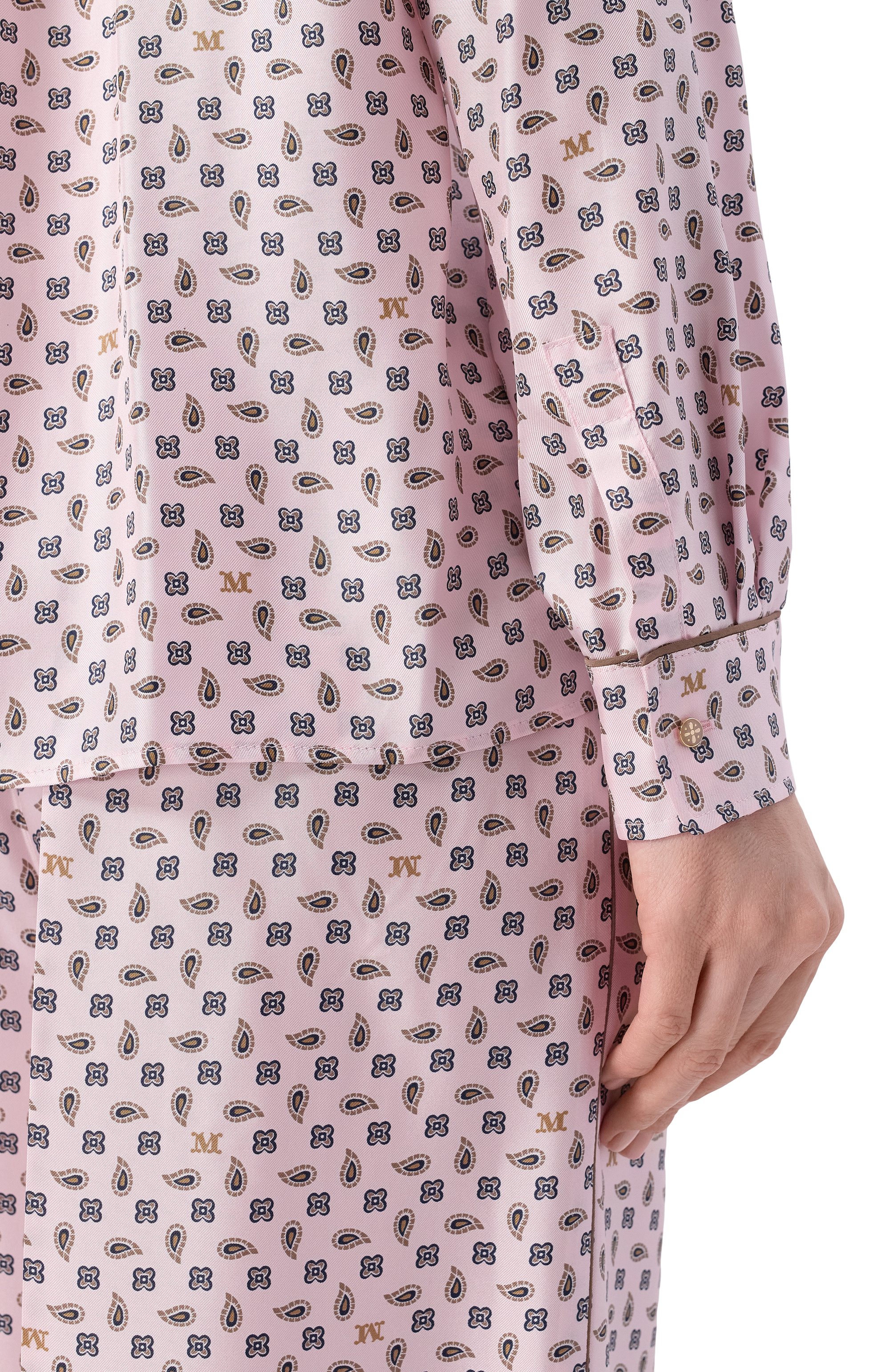 Шелковая рубашка MAX MARA розового цвета по цене 69950 руб., арт. MXMDISC0, фото 5 Шелковая рубашка MAX MARA, арт. MXMDISC0, фото 5