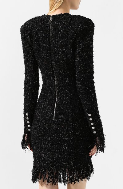 Платье BALMAIN черного цвета по цене 358000 руб., арт. SF26261/K499, фото 4 Платье BALMAIN, арт. SF26261/K499, фото 4