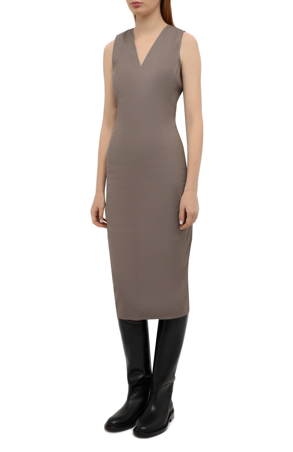 Хлопковое платье RICK OWENS, арт. RP21S3528/TE, фото 3