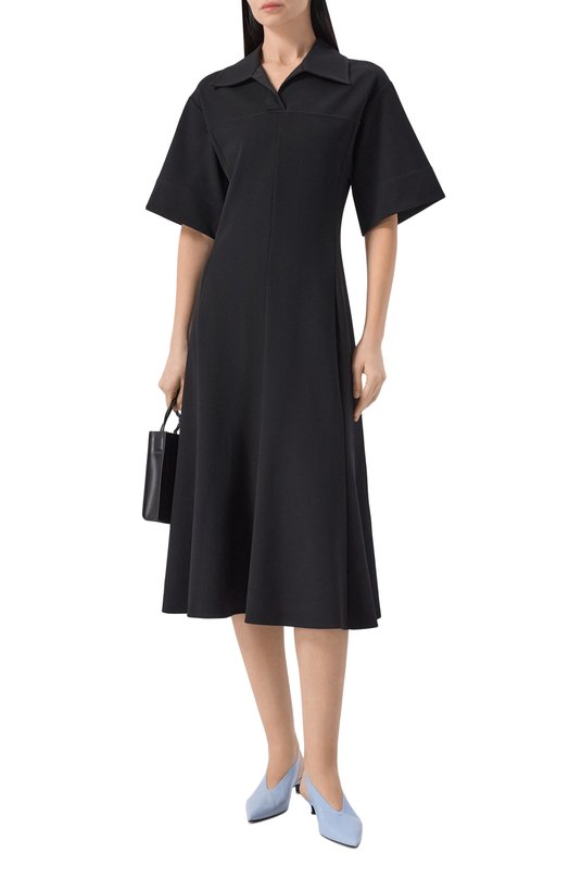 Платье из вискозы Jil Sander J02CT0565/J20340 Чёрный  J02CT0565/J20340 Фото 2