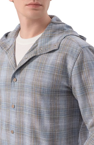 Рубашка из шерсти и шелка KITON, арт. UMCMARK0628G10, фото 5