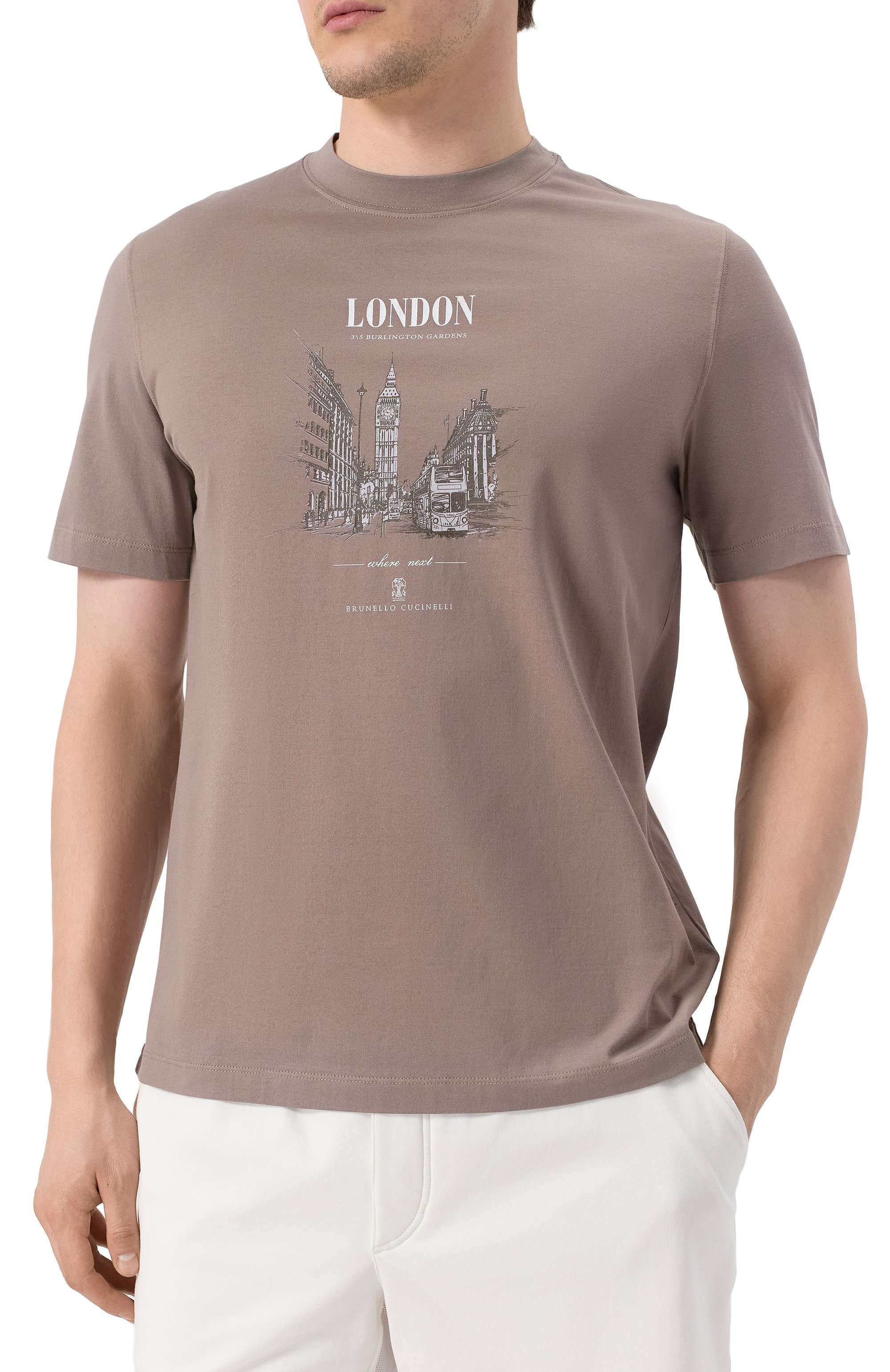Хлопковая футболка BRUNELLO CUCINELLI, арт. M0B138456, фото 3