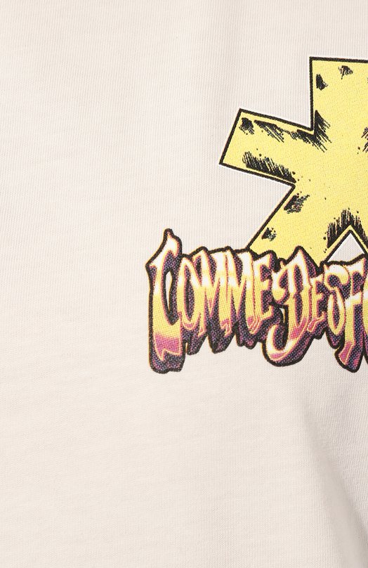 Хлопковая футболка Comme des Fuckdown CFABW01070 Кремовый  CFABW01070 Фото 5