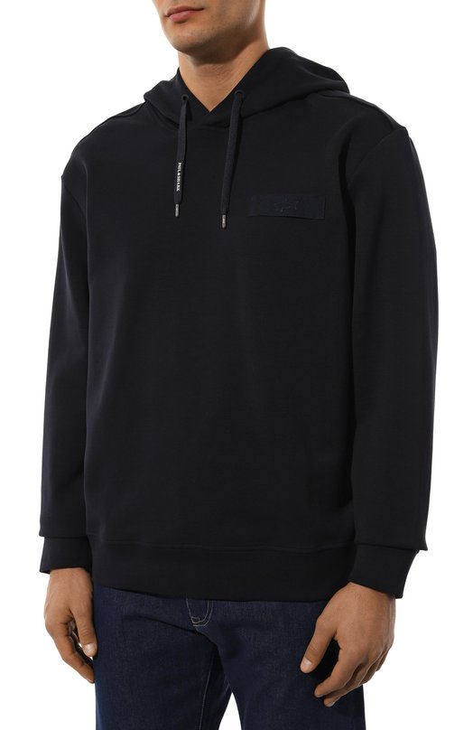 Худи из шерсти и шелка Paul&Shark 25411849/S Синий  25411849/S Фото 3