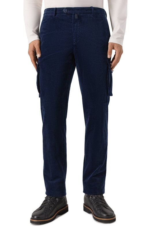 Вельветовые брюки-карго Kiton UFPPCAK0105H02 Синий  UFPPCAK0105H02 Фото 3