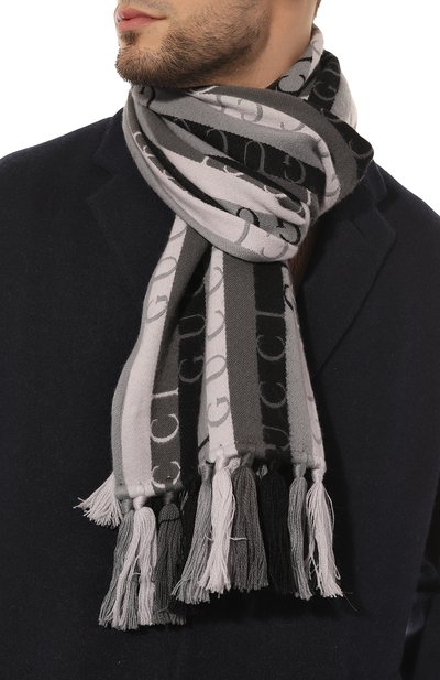 Шарф из шерсти и хлопка GUCCI, арт. 634166 4GB22, фото 2