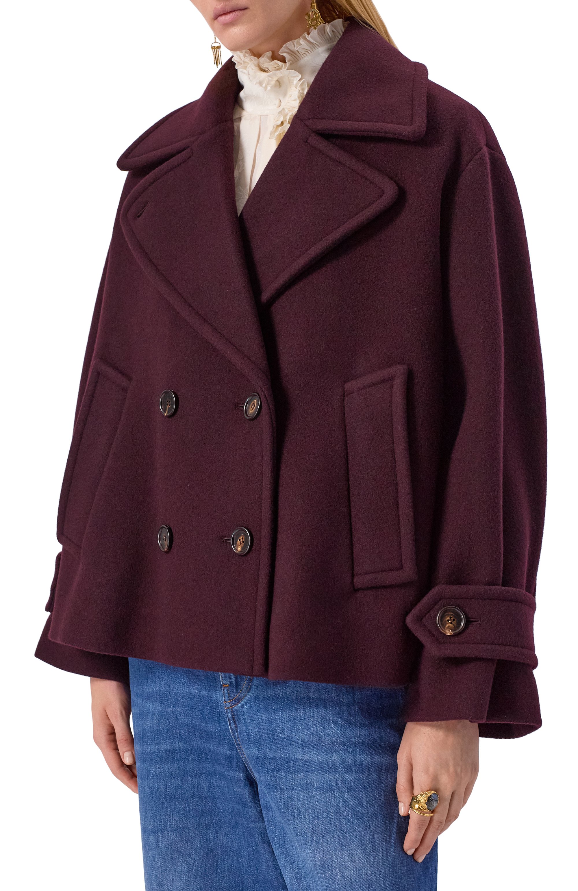 Шерстяное полупальто CHLOÉ, арт. CH25WMA96272, фото 3