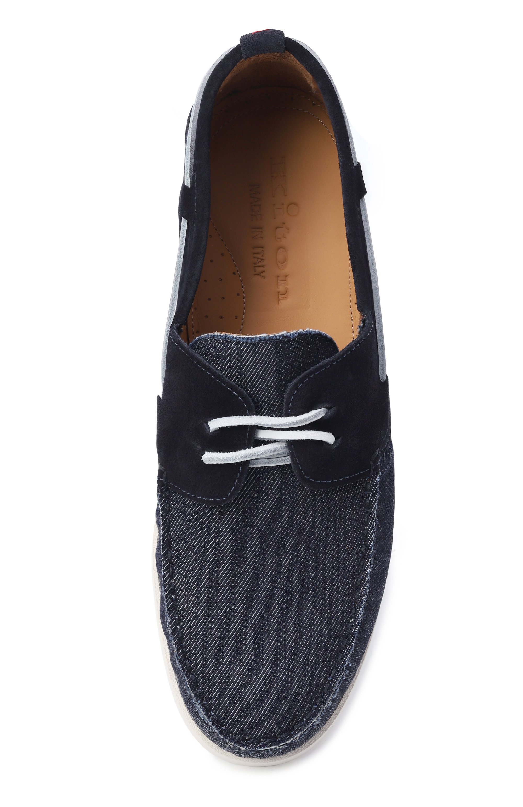 Текстильные топсайдеры KITON синего цвета по цене 127000 руб., арт. USSA264N0136501, фото 5 Текстильные топсайдеры KITON, арт. USSA264N0136501, фото 5