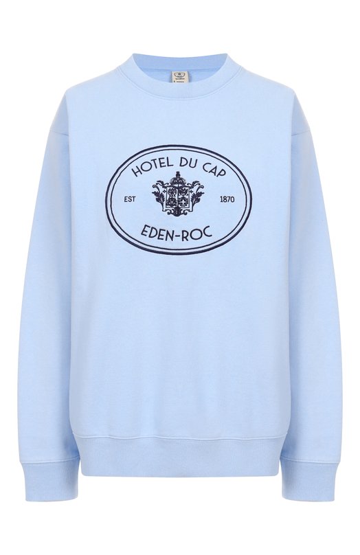 Хлопковый свитшот Sporty & Rich x Hotel Eden Roc Sporty and Rich ST07160621BL90 Голубой ST07160621BL90