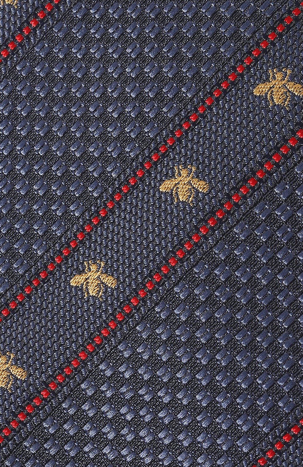 Шелковый галстук GUCCI синего цвета по цене 28800 руб., арт. 451528 4E002, фото 4 Шелковый галстук GUCCI, арт. 451528 4E002, фото 4