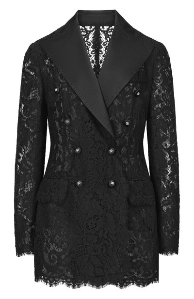 Женский жакет из хлопка и вискозы DOLCE & GABBANA, арт. F29TRT/HLMTB