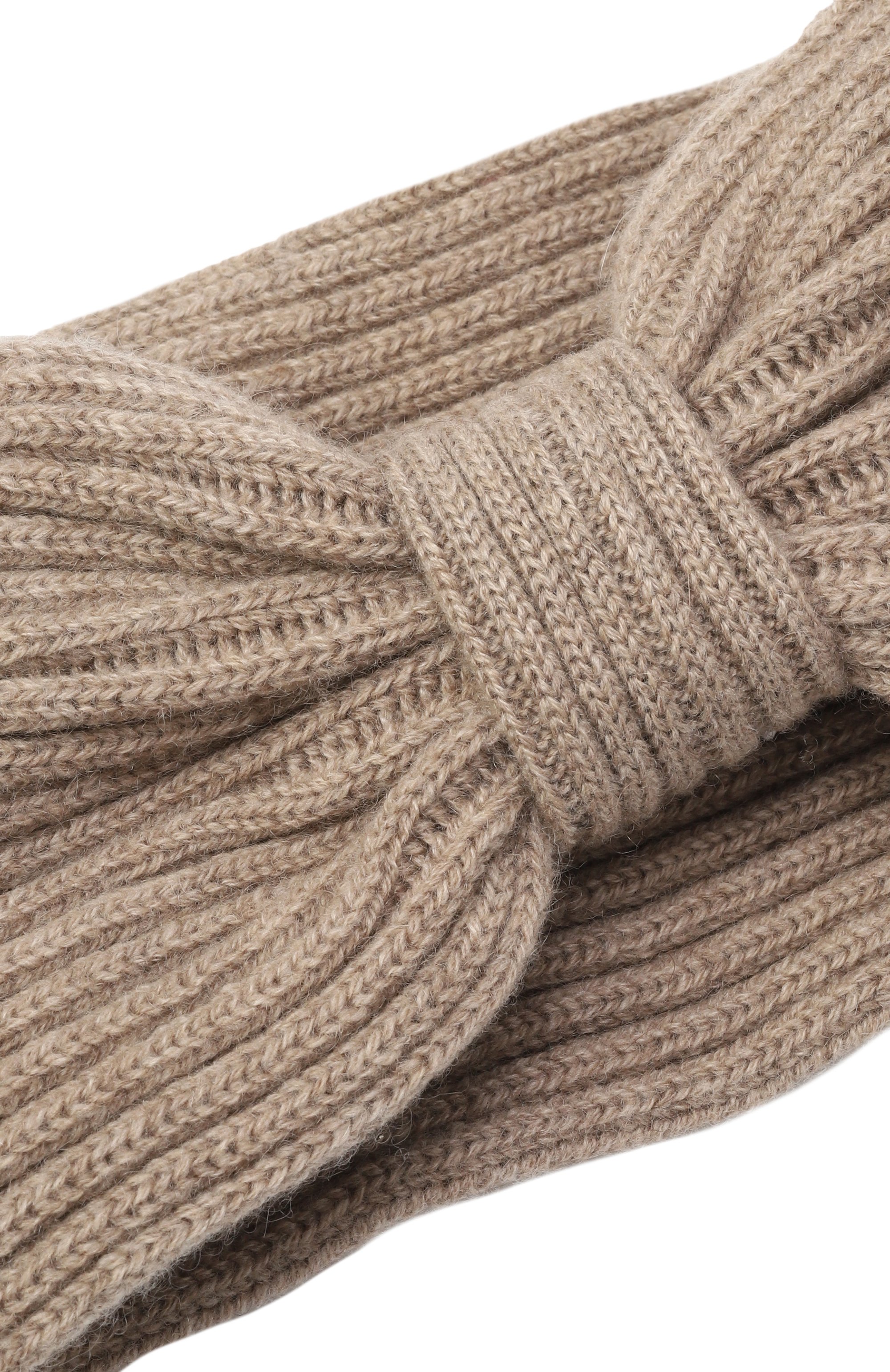 Кашемировая повязка на голову INVERNI темно-бежевого цвета по цене 19950 руб., арт. 4934 FM, фото 3 Кашемировая повязка на голову INVERNI, арт. 4934 FM, фото 3