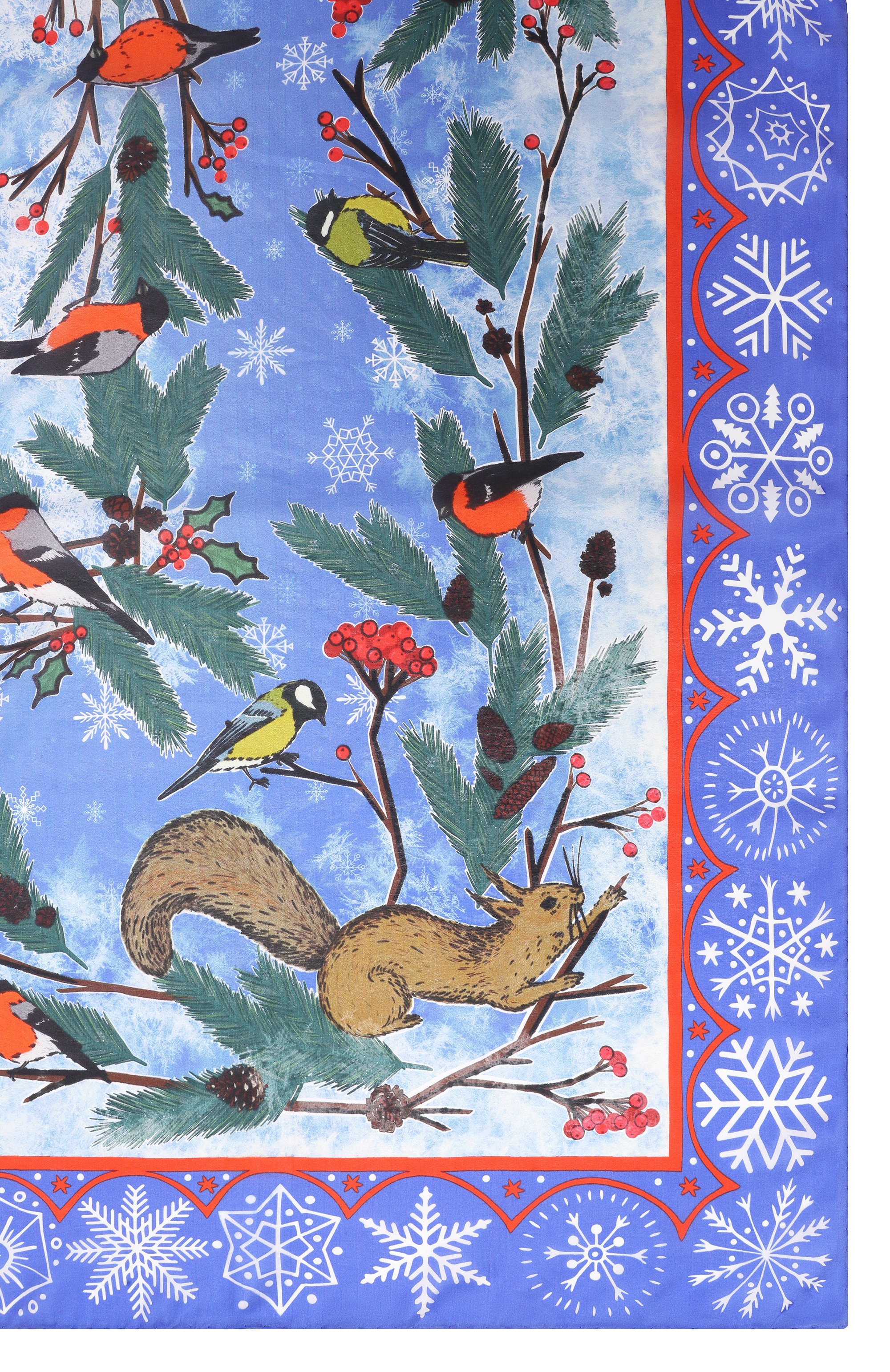 Шелковая шаль зимний лес GOURJI, арт. 91133437/41108, фото 4