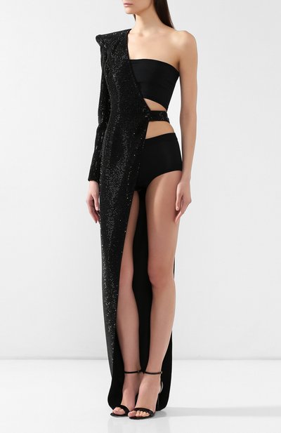 Платье BALMAIN черного цвета по цене 358000 руб., арт. RF06967/207D, фото 3 Платье BALMAIN, арт. RF06967/207D, фото 3
