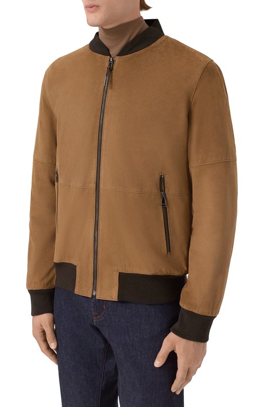 Замшевый бомбер Windsor RENAT0-L/1300160 Бежевый  RENAT0-L/1300160 Фото 3