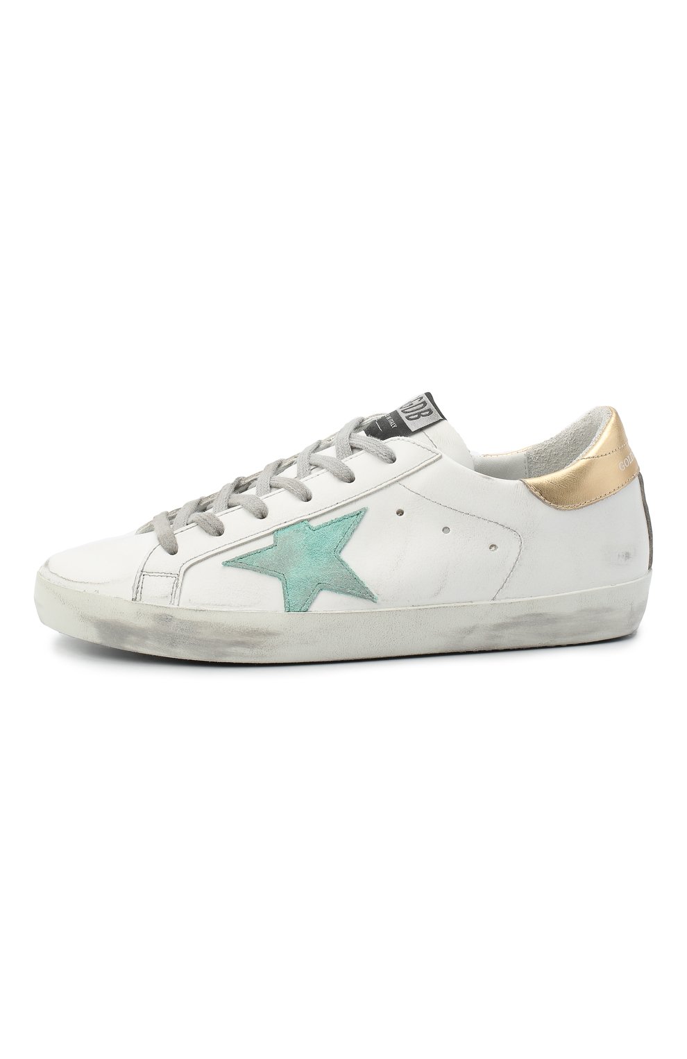 Кожаные кеды superstar GOLDEN GOOSE DELUXE BRAND, арт. GWF00101.F000212, фото 3