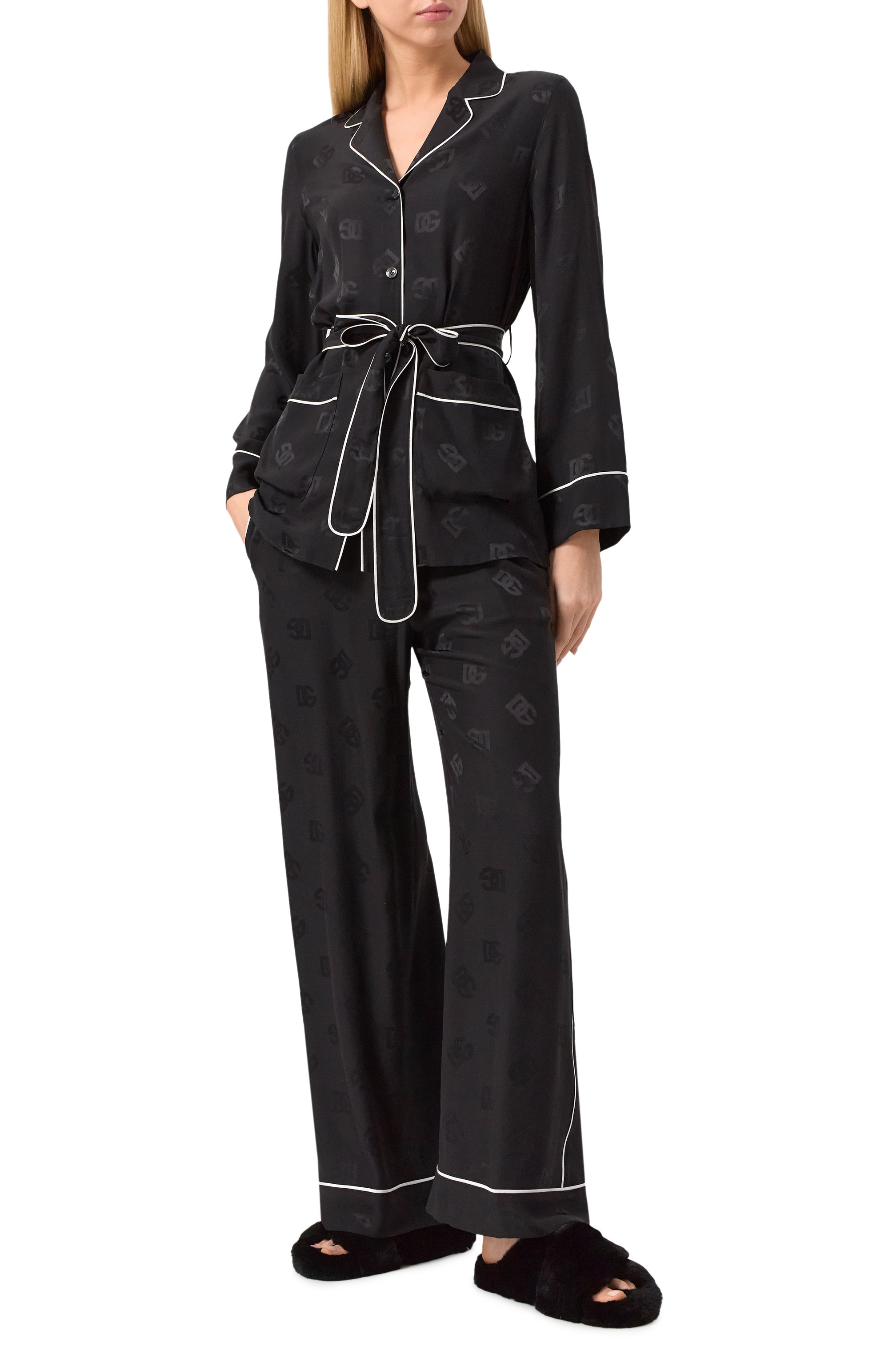 Шелковые брюки DOLCE & GABBANA, арт. FTAMPT/FJ1J0, фото 2