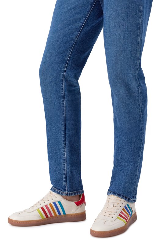 Кожаные кеды Boxer Dsquared2 SNM0439 Кремовый  SNM0439 Фото 3