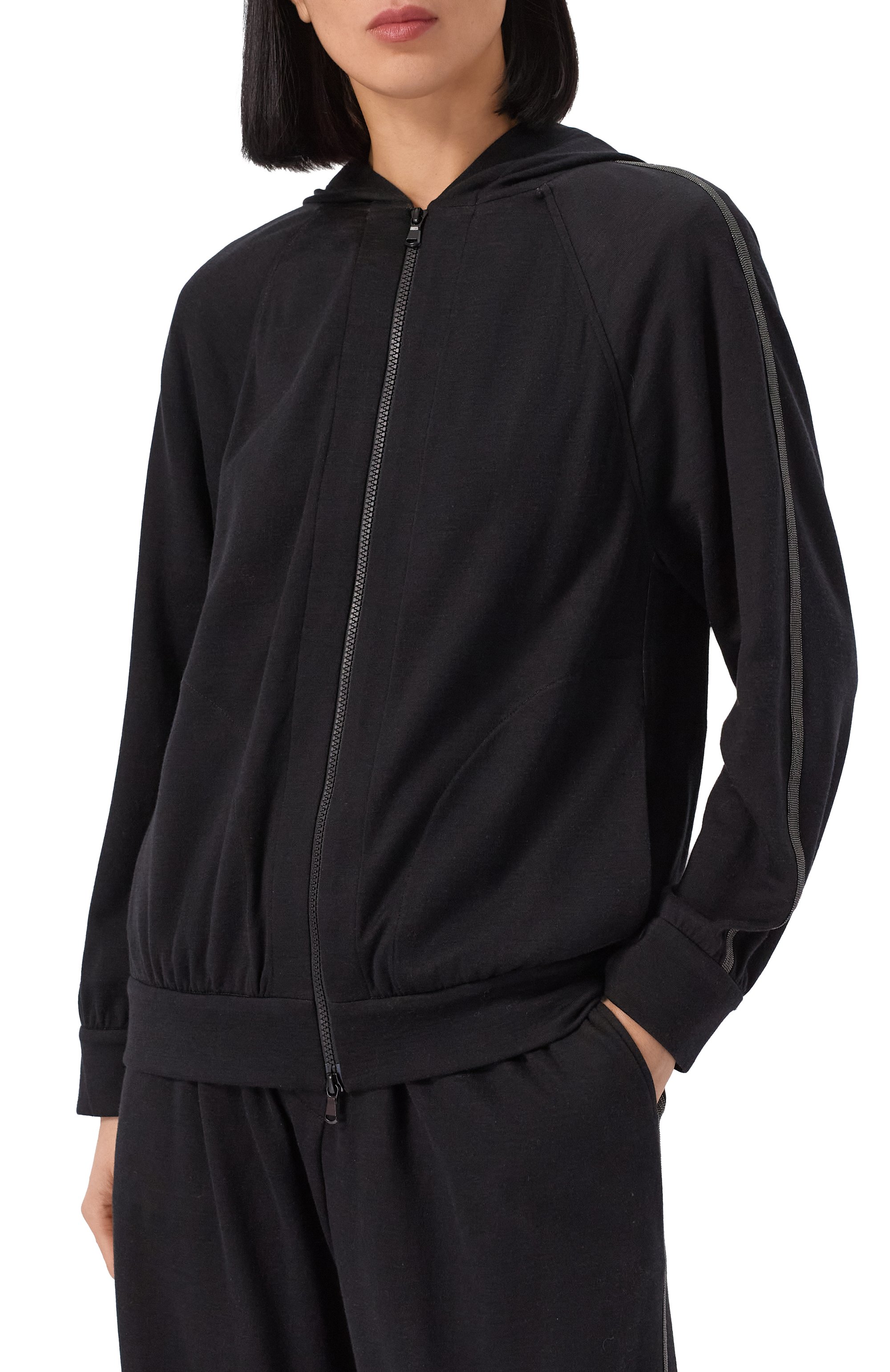 Толстовка из хлопка и шелка BRUNELLO CUCINELLI, арт. MD828SM606, фото 3