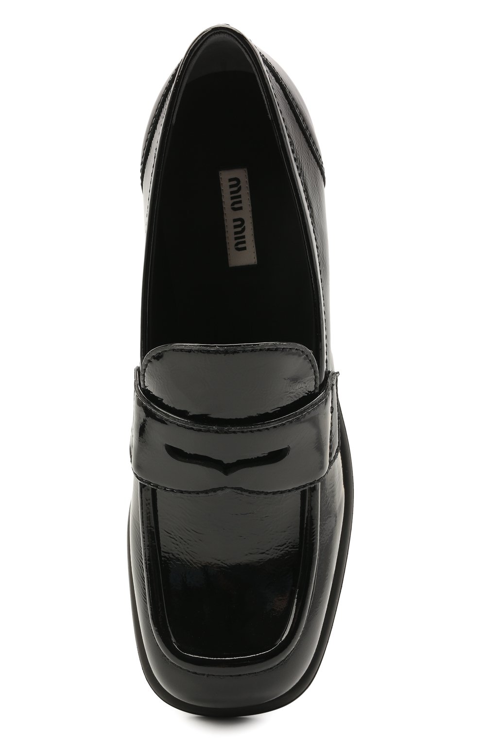 Кожаные пенни-лоферы MIU MIU черного цвета по цене 78000 руб., арт. 5D206D-6OR-F0002-040, фото 5 Кожаные пенни-лоферы MIU MIU, арт. 5D206D-6OR-F0002-040, фото 5