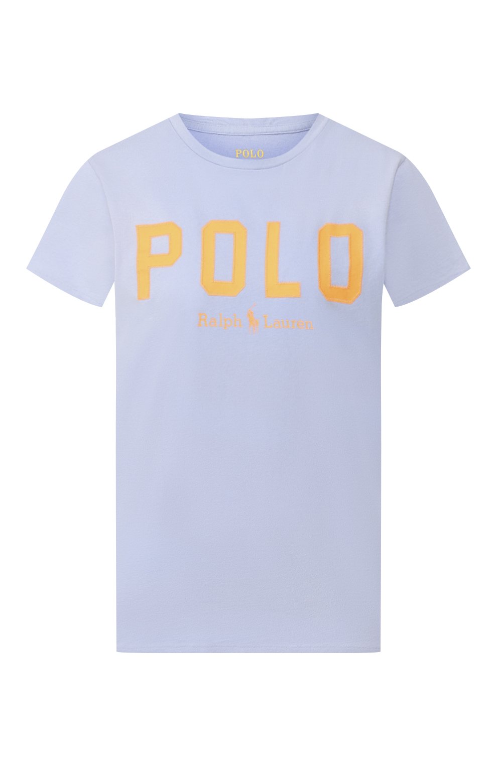 Хлопковая футболка POLO RALPH LAUREN голубого цвета по цене 8995 руб., арт. 211780287, фото 1 Хлопковая футболка POLO RALPH LAUREN, арт. 211780287, фото 1