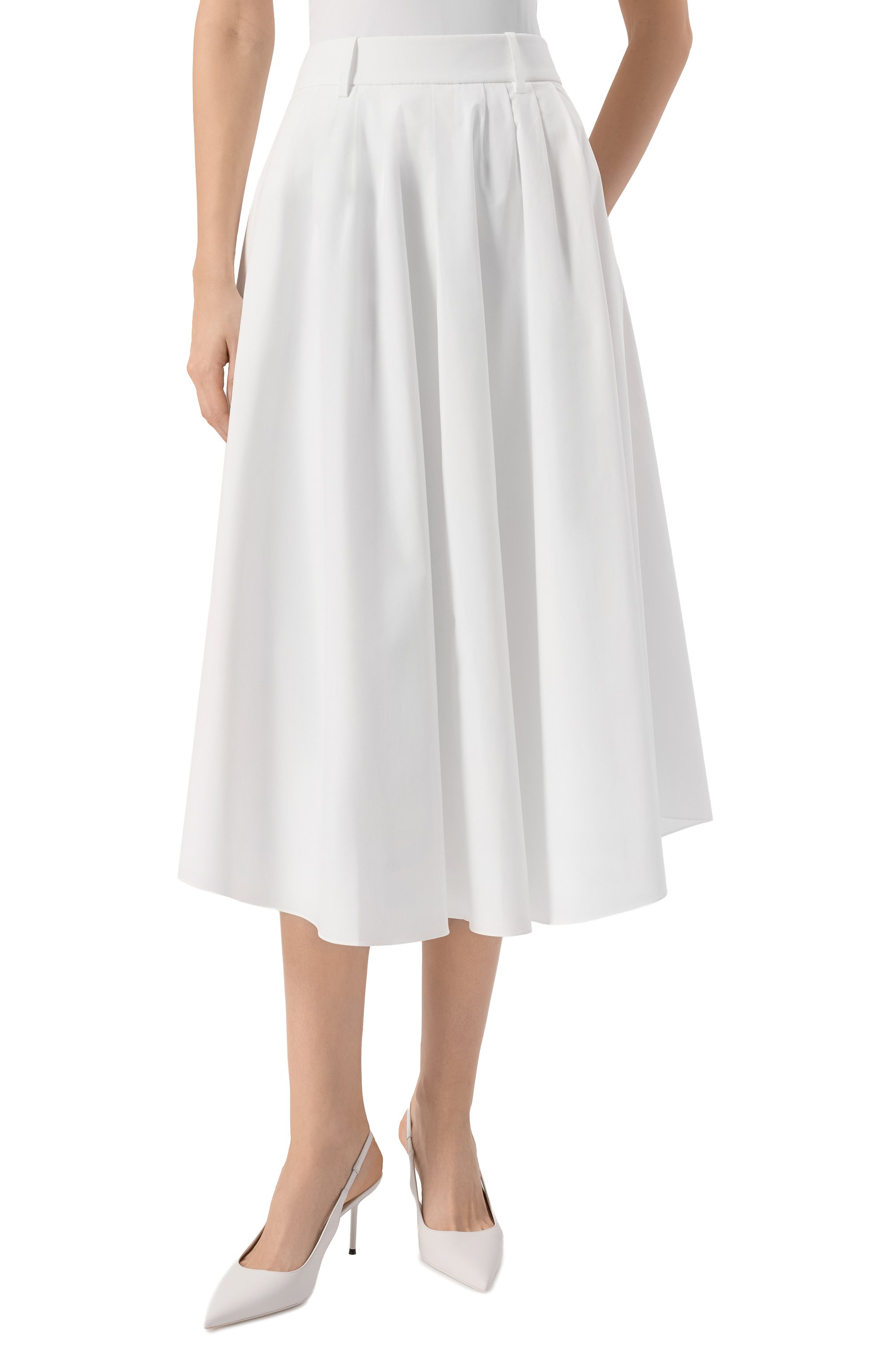 Хлопковая юбка DOROTHEE SCHUMACHER белого цвета по цене 69950 руб., арт. 948215, фото 3 Хлопковая юбка DOROTHEE SCHUMACHER, арт. 948215, фото 3