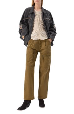 Хлопковая блузка ISABEL MARANT ETOILE, арт. HT0573FA/C1J06E, фото 2
