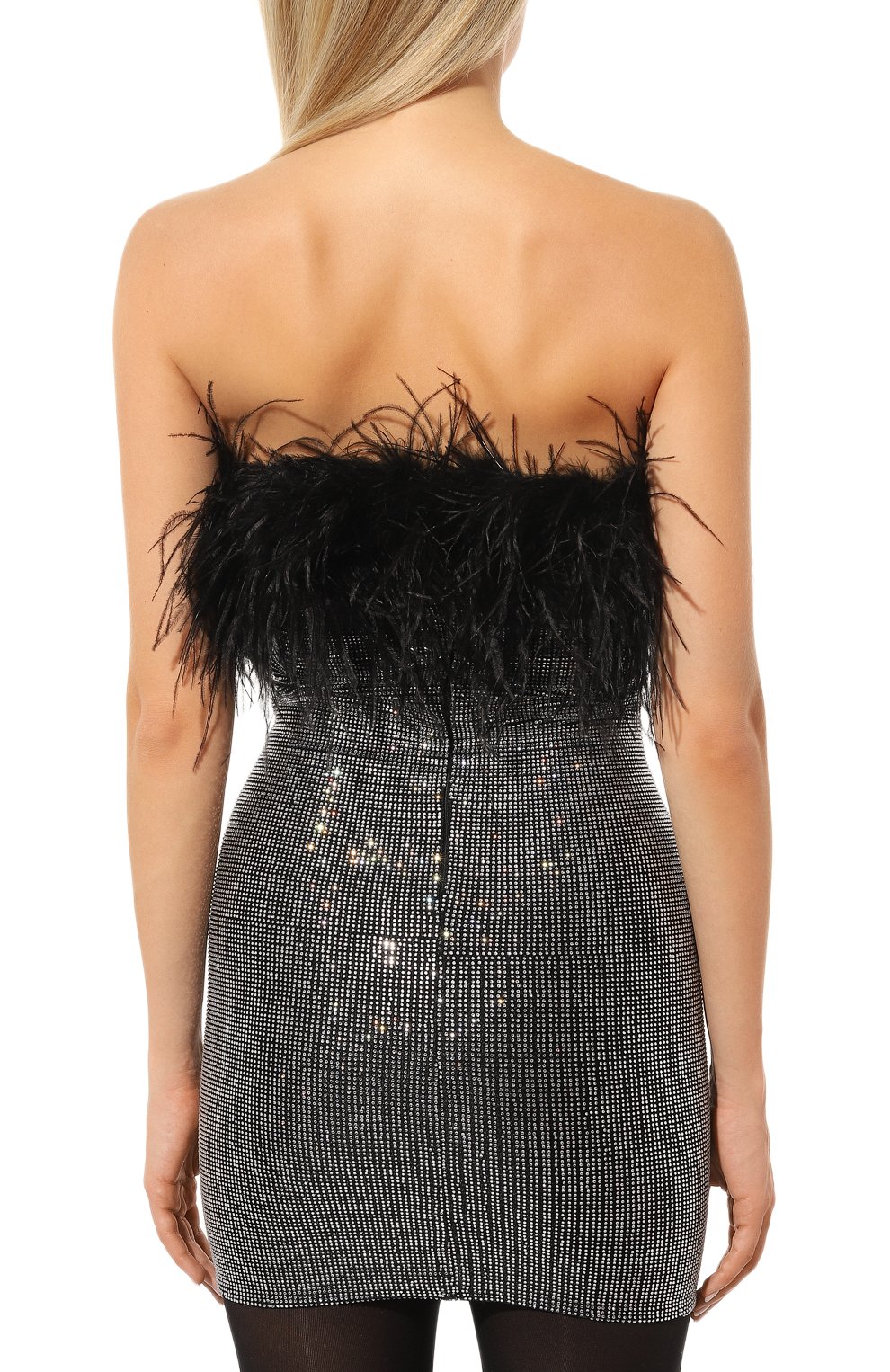 Платье с отделкой стразами и перьями LOULOU, арт. 0007, фото 4