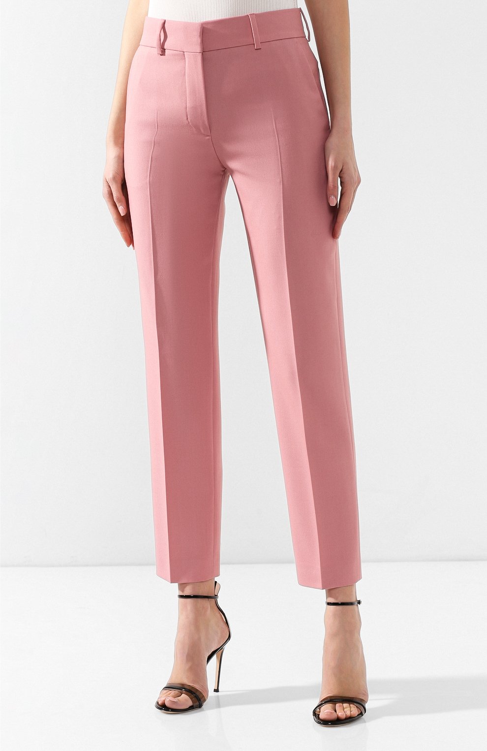 Брюки со стрелками BURBERRY розового цвета по цене 87750 руб., арт. 8007226, фото 3 Брюки со стрелками BURBERRY, арт. 8007226, фото 3