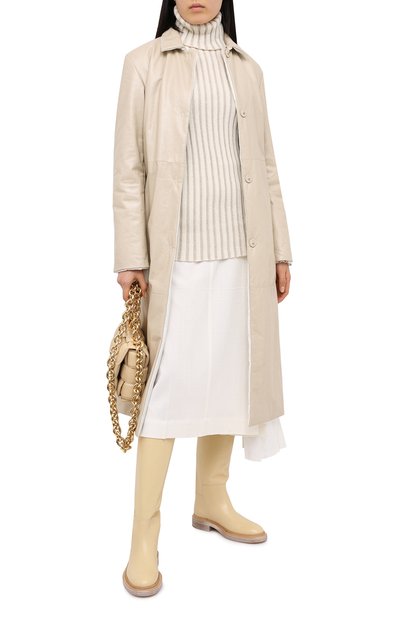 Кожаные сапоги JIL SANDER желтого цвета по цене 149500 руб., арт. JS35043A-12002, фото 2 Кожаные сапоги JIL SANDER, арт. JS35043A-12002, фото 2